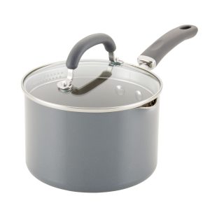 3-Quart Nonstick Induction Straining Saucepan
